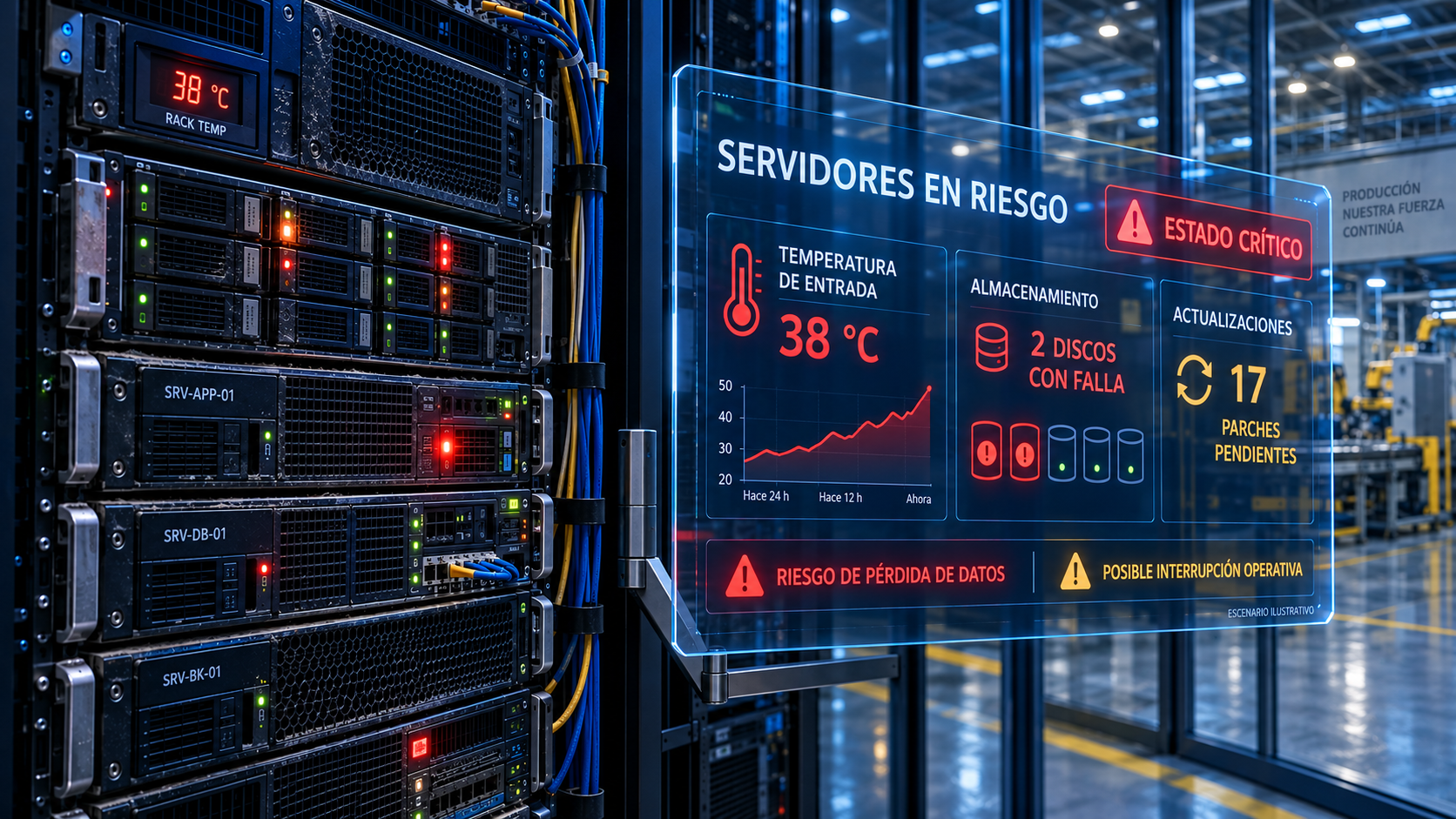 Servidores en riesgo